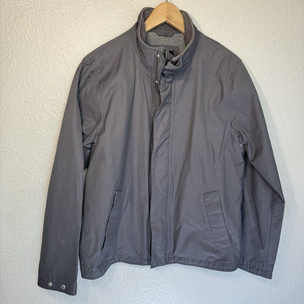 Abercrombie&Fitch Jacket Water Wind Resistant Gray Fleece Lined Adirondack Men L